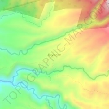 Baylanan topographic map, elevation, terrain