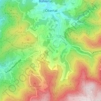 Steckenhalt topographic map, elevation, terrain
