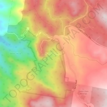 Hanging Rock topographic map, elevation, terrain