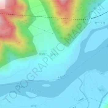 Gyama topographic map, elevation, terrain