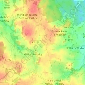 Dürrwicknitz topographic map, elevation, terrain