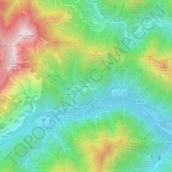 Sassiglioni topographic map, elevation, terrain