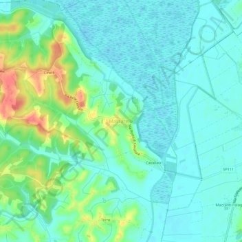 Massarella topographic map, elevation, terrain