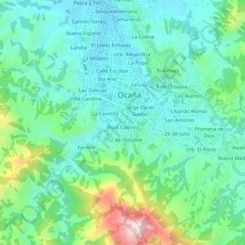 Luz Polar topographic map, elevation, terrain