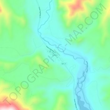 Keller topographic map, elevation, terrain