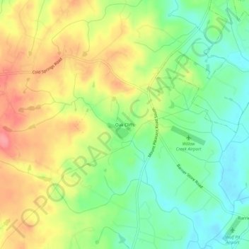 Oak Cliffs topographic map, elevation, terrain