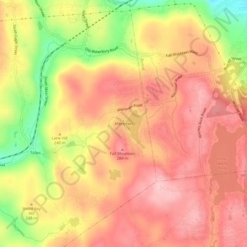 Allentown topographic map, elevation, terrain