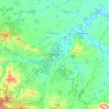 Montana topographic map, elevation, terrain