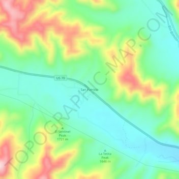 San Patricio topographic map, elevation, terrain