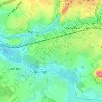Saint-Jean topographic map, elevation, terrain