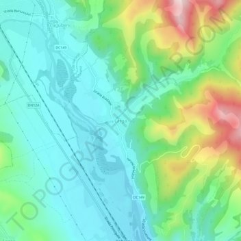 Larga topographic map, elevation, terrain