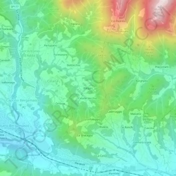 Bleggio topographic map, elevation, terrain