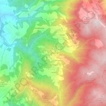 Lamole topographic map, elevation, terrain