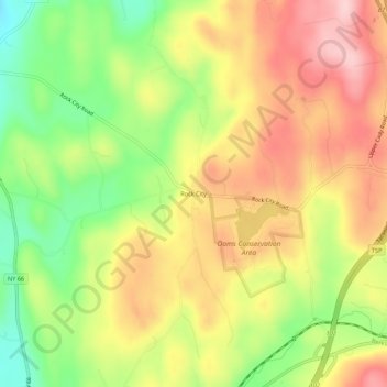 Rock City topographic map, elevation, terrain