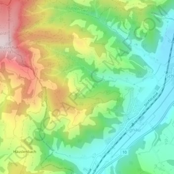 Ronach topographic map, elevation, terrain