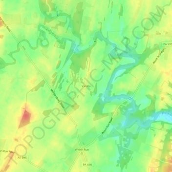 Vanilla topographic map, elevation, terrain