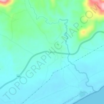 Kande topographic map, elevation, terrain