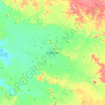 Fada فادا topographic map, elevation, terrain