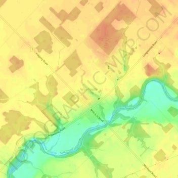 Wardsville topographic map, elevation, terrain