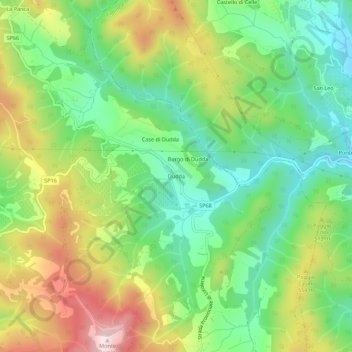 Dudda topographic map, elevation, terrain