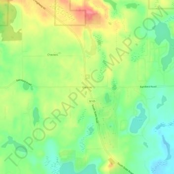 Glennie topographic map, elevation, terrain