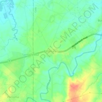 Caduha-an topographic map, elevation, terrain