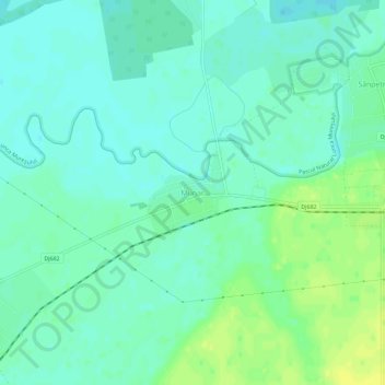Munar topographic map, elevation, terrain