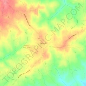 Kentuck topographic map, elevation, terrain