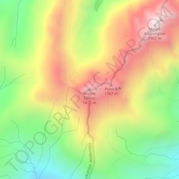 Mount Ellinor topographic map, elevation, terrain