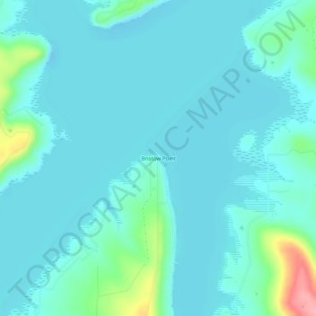 Bristow Point topographic map, elevation, terrain