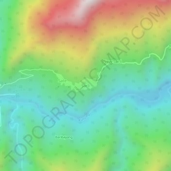 Sarli topographic map, elevation, terrain