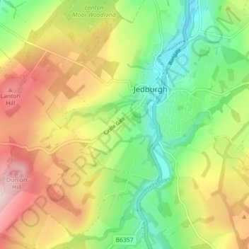 Castlewood Farm topographic map, elevation, terrain