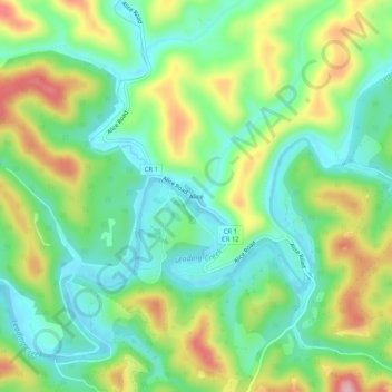 Alice topographic map, elevation, terrain