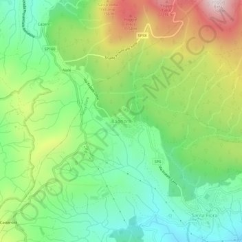 Bagnore topographic map, elevation, terrain