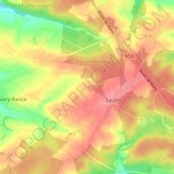 Les Culots topographic map, elevation, terrain