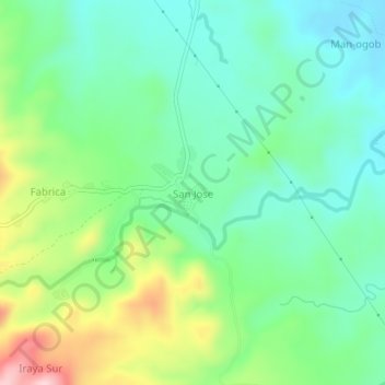 San Jose topographic map, elevation, terrain