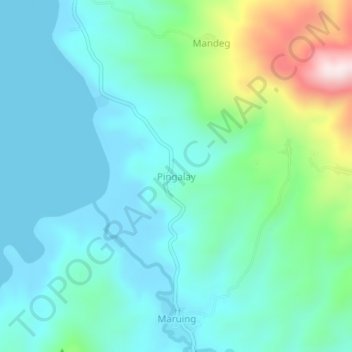 Pingalay topographic map, elevation, terrain