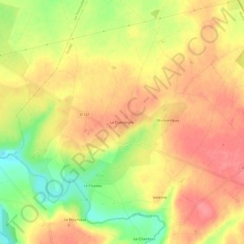 La Chasseigne topographic map, elevation, terrain