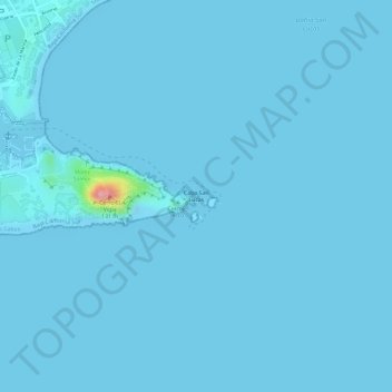 Cabo San Lucas topographic map, elevation, terrain