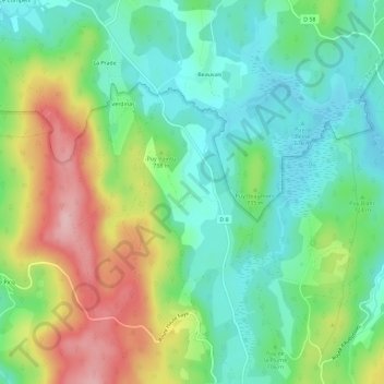 Roudersas topographic map, elevation, terrain
