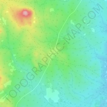 Assana topographic map, elevation, terrain