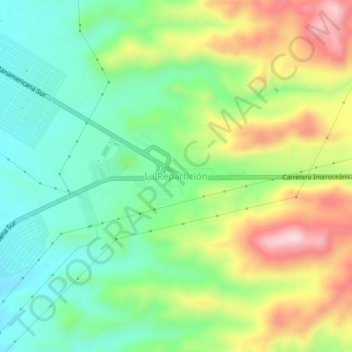 La Repartición topographic map, elevation, terrain