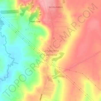 Cachoeirinha topographic map, elevation, terrain