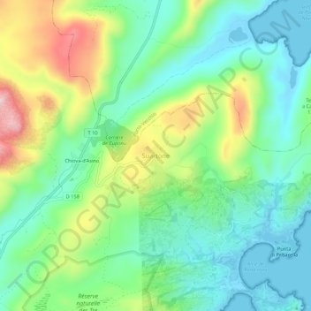 Suartone topographic map, elevation, terrain