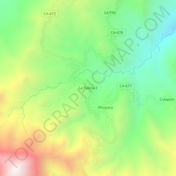 La Palma 1 topographic map, elevation, terrain