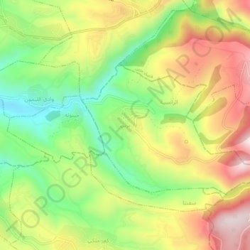Barti topographic map, elevation, terrain