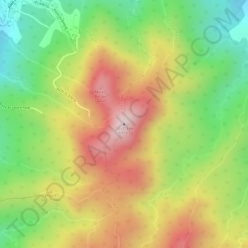 Dos D'âne topographic map, elevation, terrain