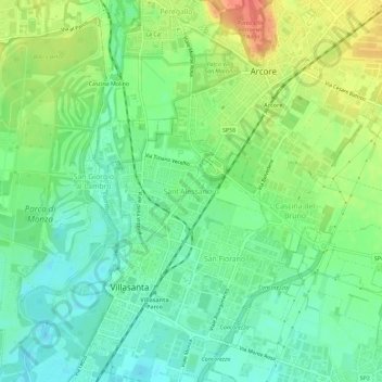 Sant'Alessandro topographic map, elevation, terrain