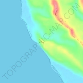 The Bluff topographic map, elevation, terrain