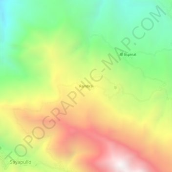 Rambra topographic map, elevation, terrain